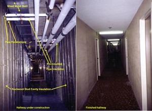 Inside the apartment insulation application