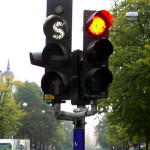 Public transit traffic light in Sweden